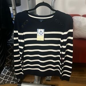 Black And White Striped Sweater